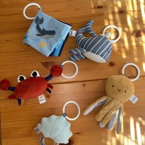 Blissful Diary Sea Ocean stroller baby toys, activity mat attachment